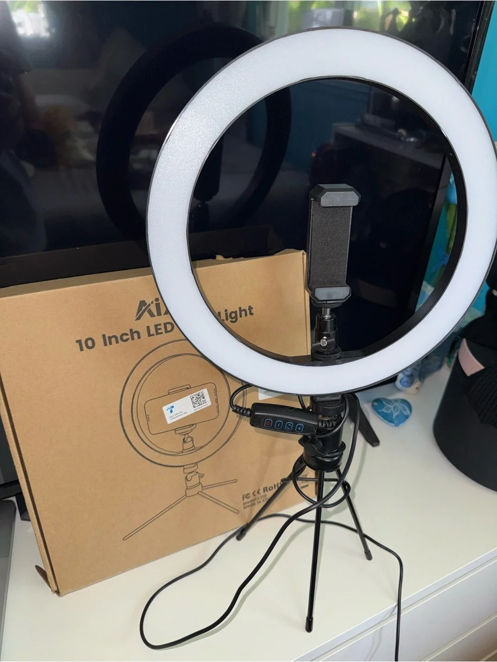 Dimmable Desk Makeup LED Ring Light 10